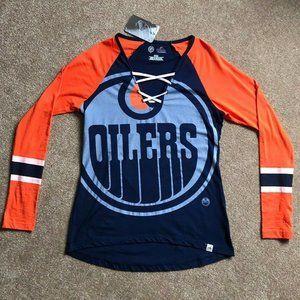 Edmonton Oilers Women's T-Shirt Shirt NHL Hockey M